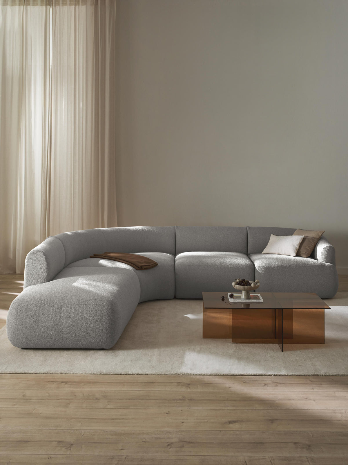 Fiorvana Modular Corner Sofa in Bouclé (4-Seater)