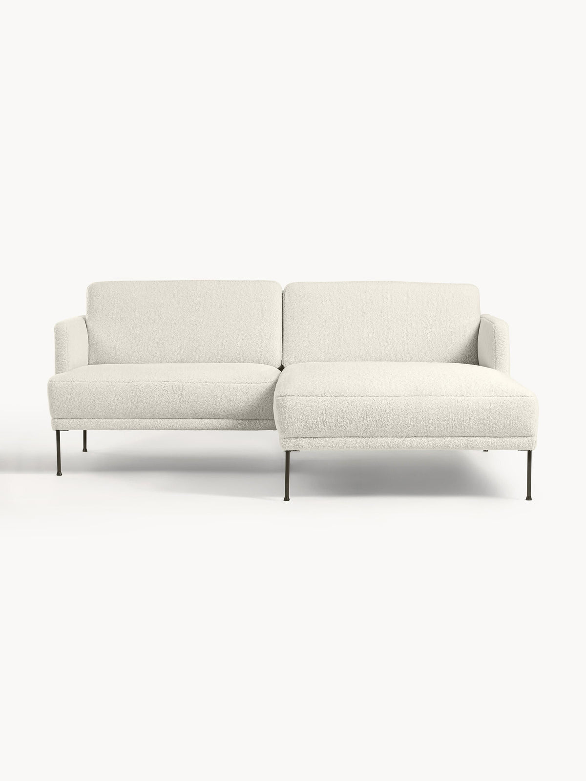 Fluvarsi Small Corner Sofa in Teddy Fabric