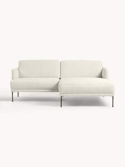 Fluvarsi Small Corner Sofa in Teddy Fabric