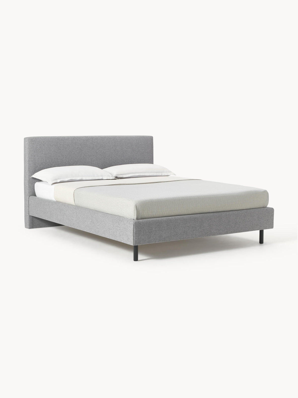 Giulbero Upholstered Bed with Wooden Feet