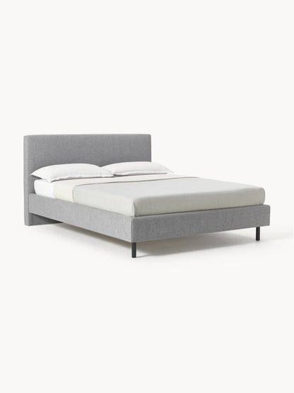 Giulbero Upholstered Bed with Wooden Feet