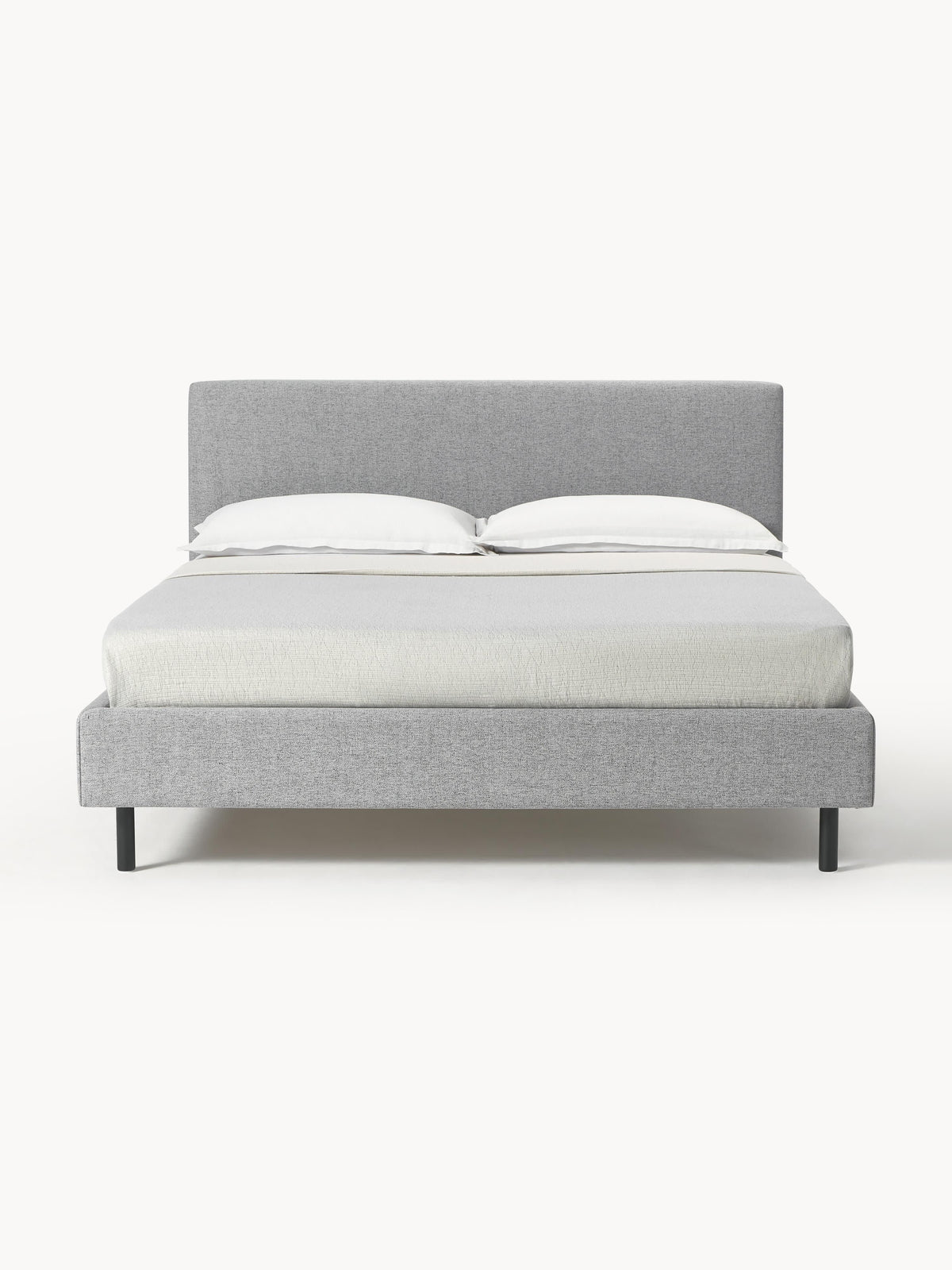 Giulbero Upholstered Bed with Wooden Feet