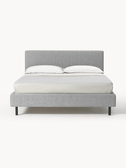 Giulbero Upholstered Bed with Wooden Feet