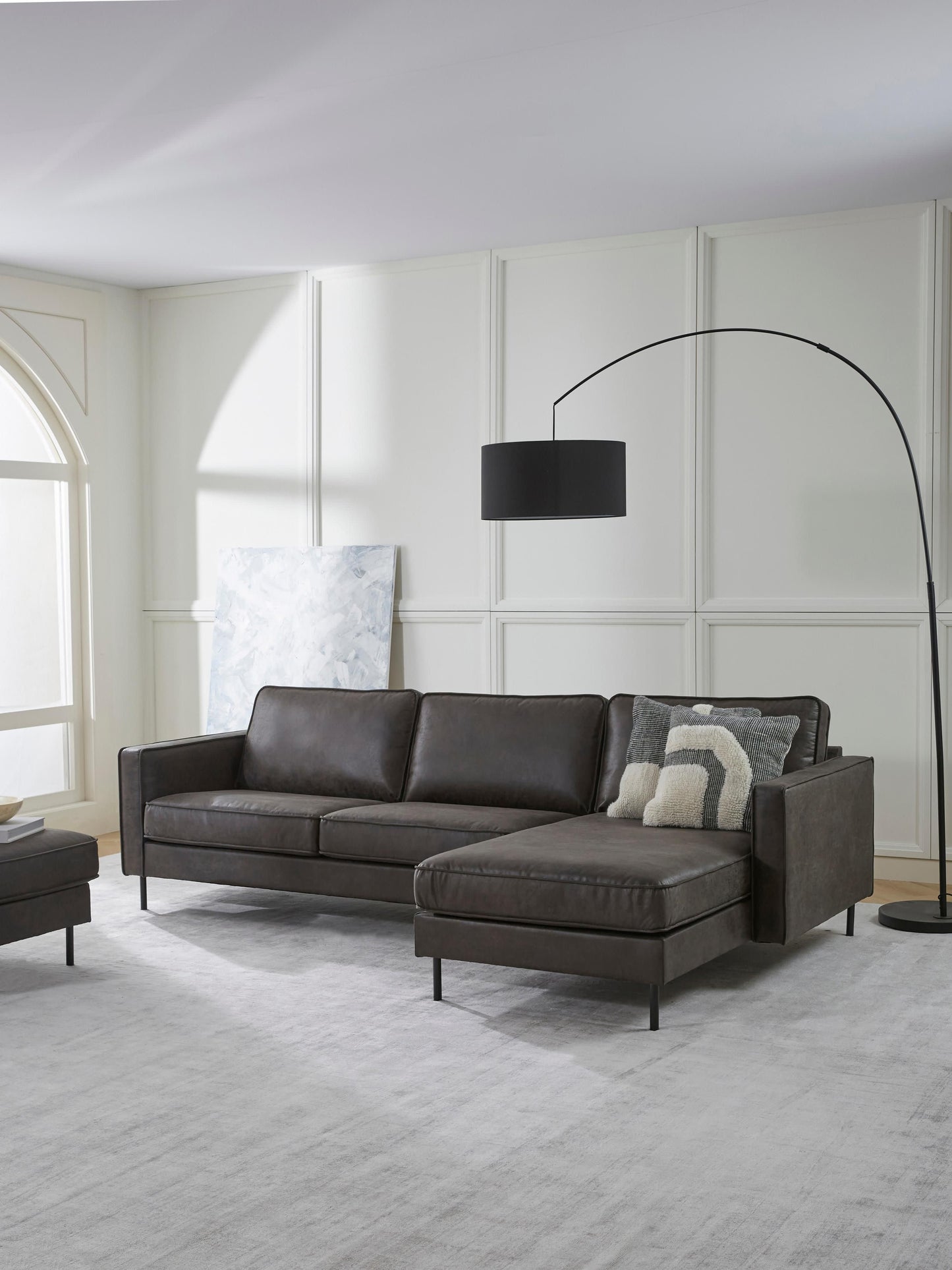 Huntabri Corner Sofa in Leather (3-Seater)