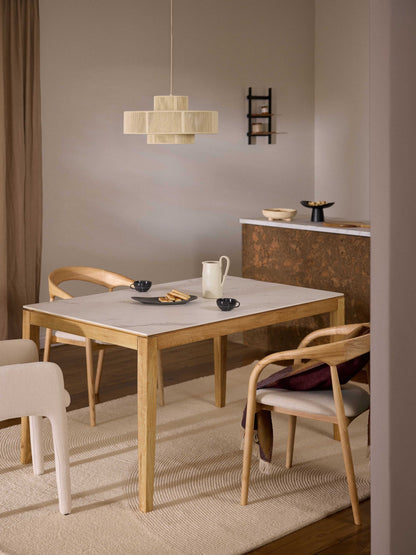Jacovetti Dining Table with Marble-Look Tabletop, in Various Sizes