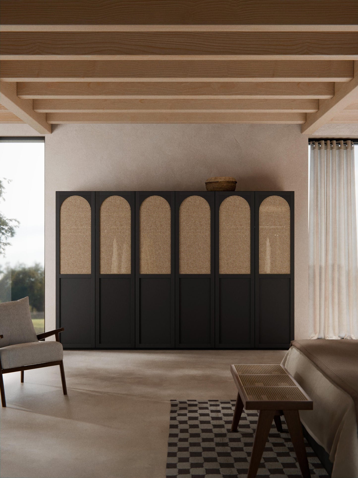 Jeanbrisa Modular Hinged-Door Wardrobe, 300 cm Wide, in Various Sizes