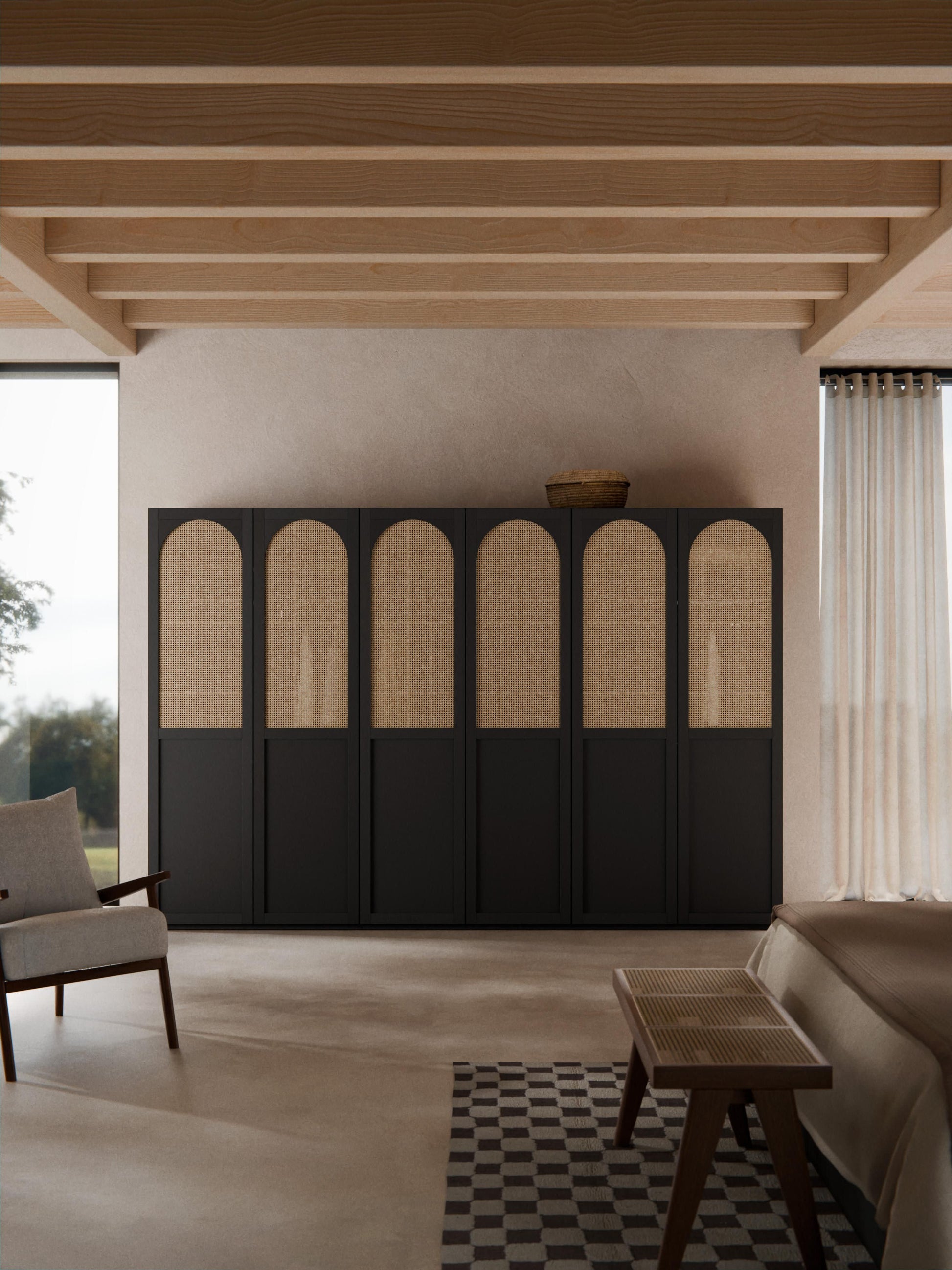 Jeanbrisa Modular Hinged-Door Wardrobe, 300 cm Wide, in Various Sizes