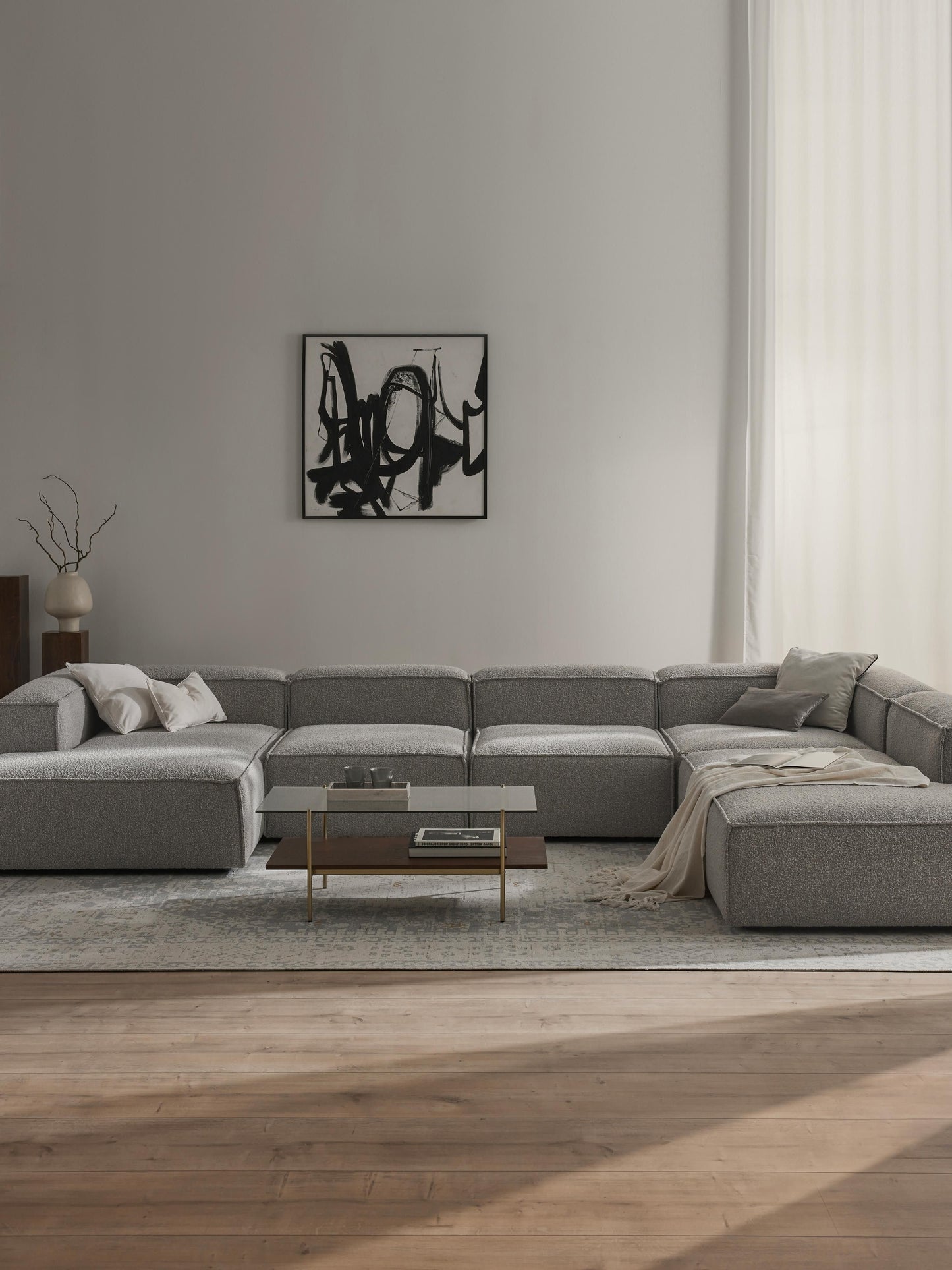 Lenvarro Bouclé Modular XL Sofa