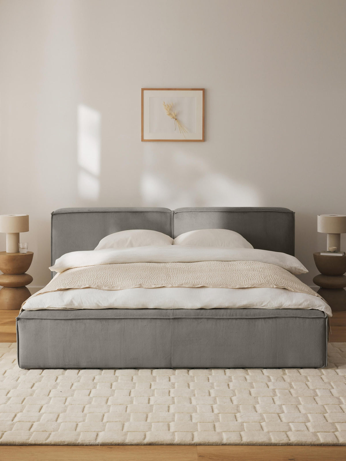 Lenvarro Corduroy Upholstered Bed