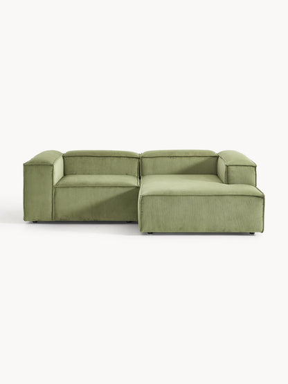 Lenvarro Modular Corduroy Corner Sofa (2-Seater)