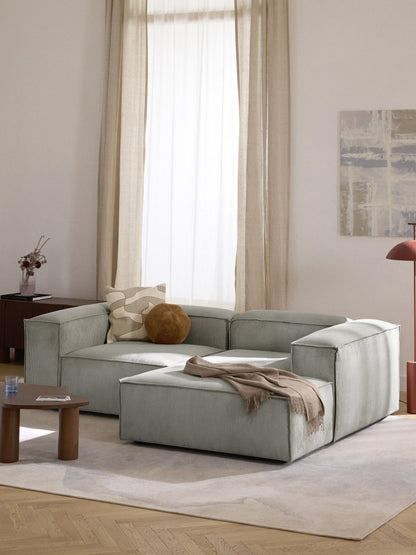 Lenvarro Modular Corduroy Corner Sofa (2-Seater)
