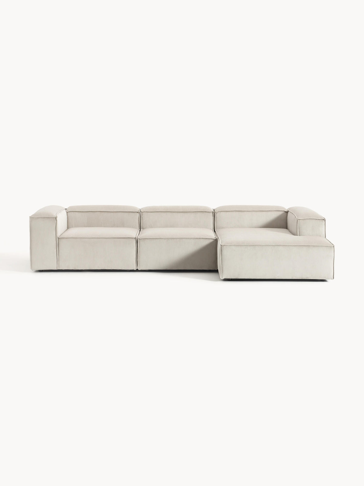 Lenvarro Modular Corduroy Corner Sofa (4-Seater)