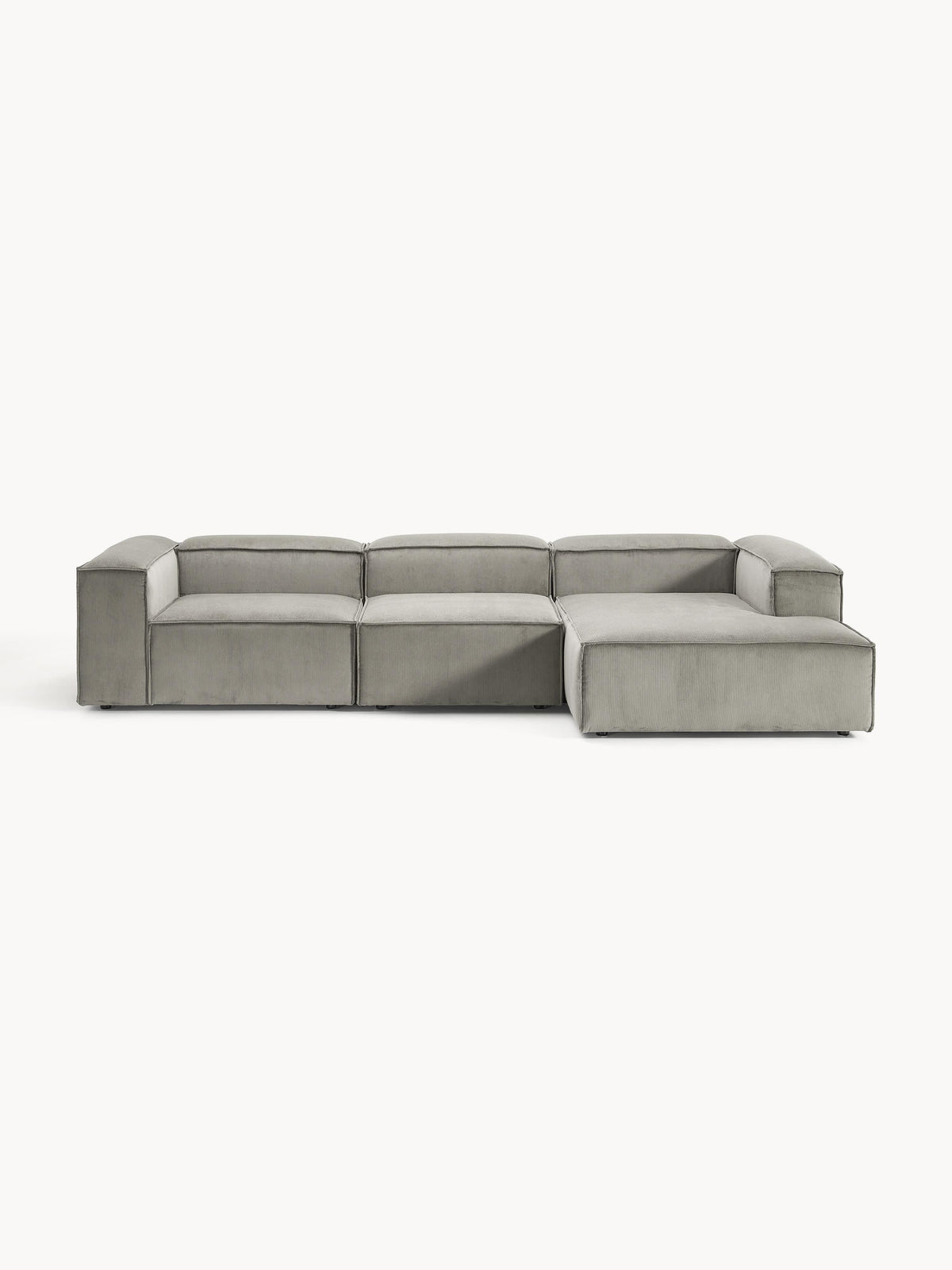 Lenvarro Modular Corduroy Corner Sofa (4-Seater)