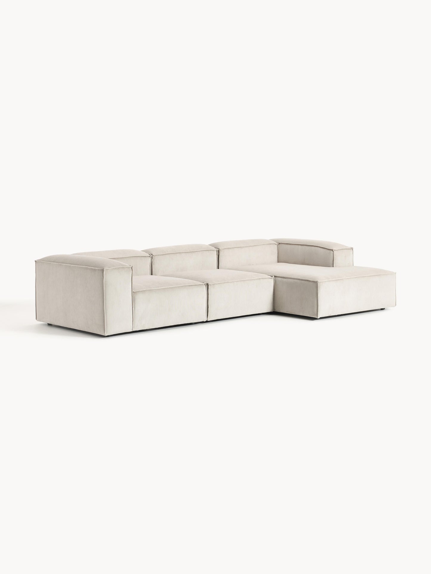 Lenvarro Modular Corduroy Corner Sofa (4-Seater)