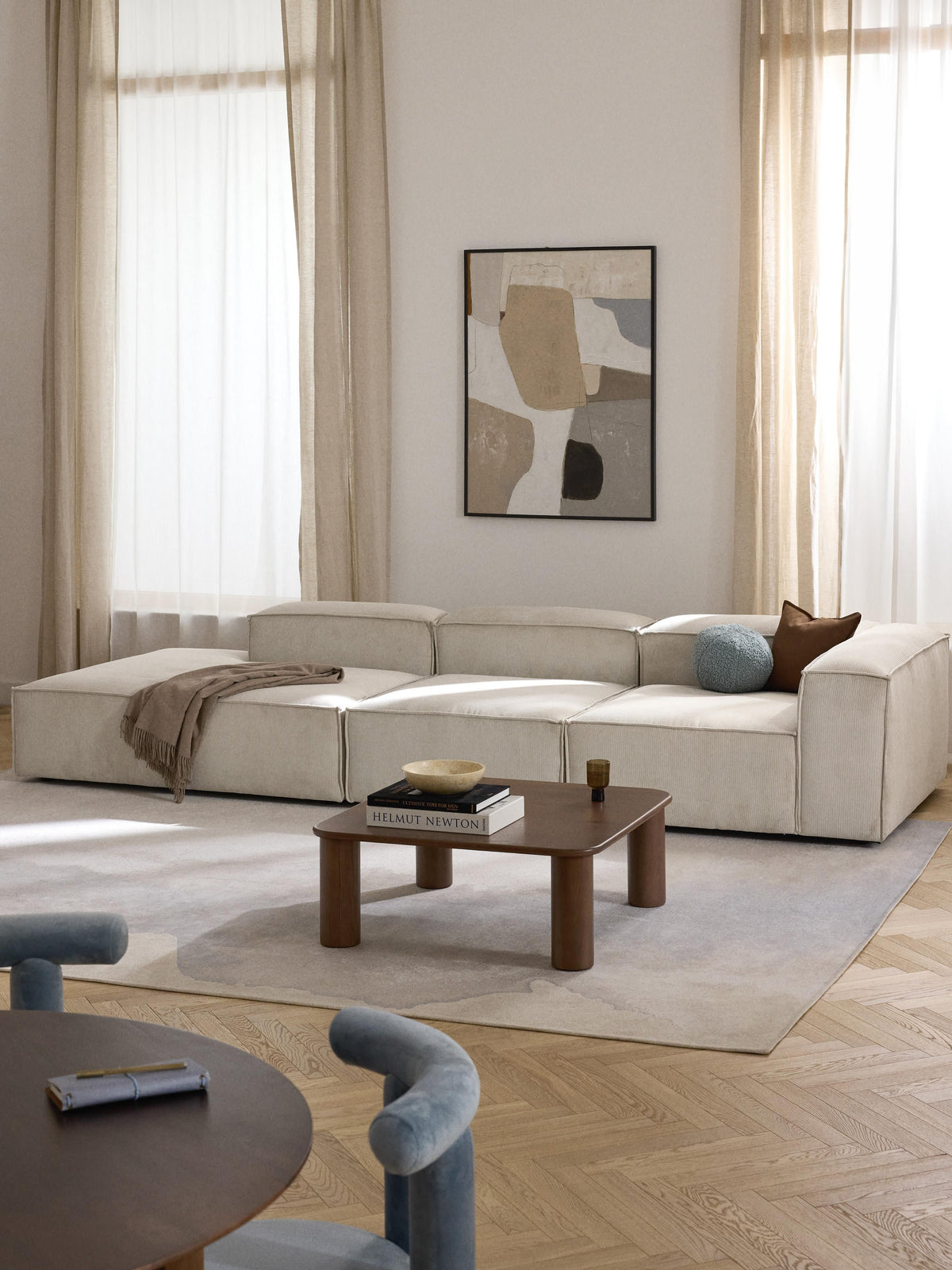 Lenvarro Modular XL Corduroy Ottoman