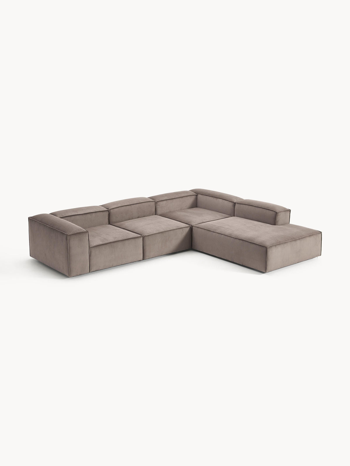Lenvarro Modular XL Corner Sofa (4-Seater) in Corduroy