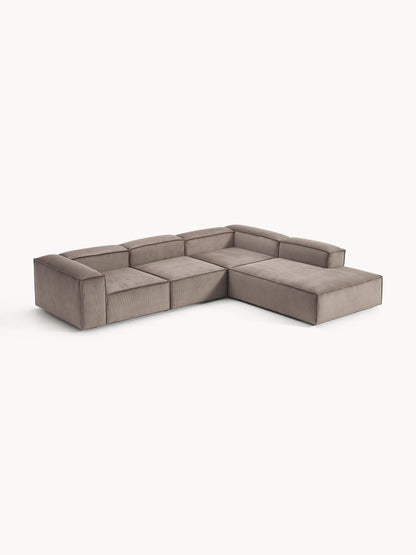 Lenvarro Modular XL Corner Sofa (4-Seater) in Corduroy