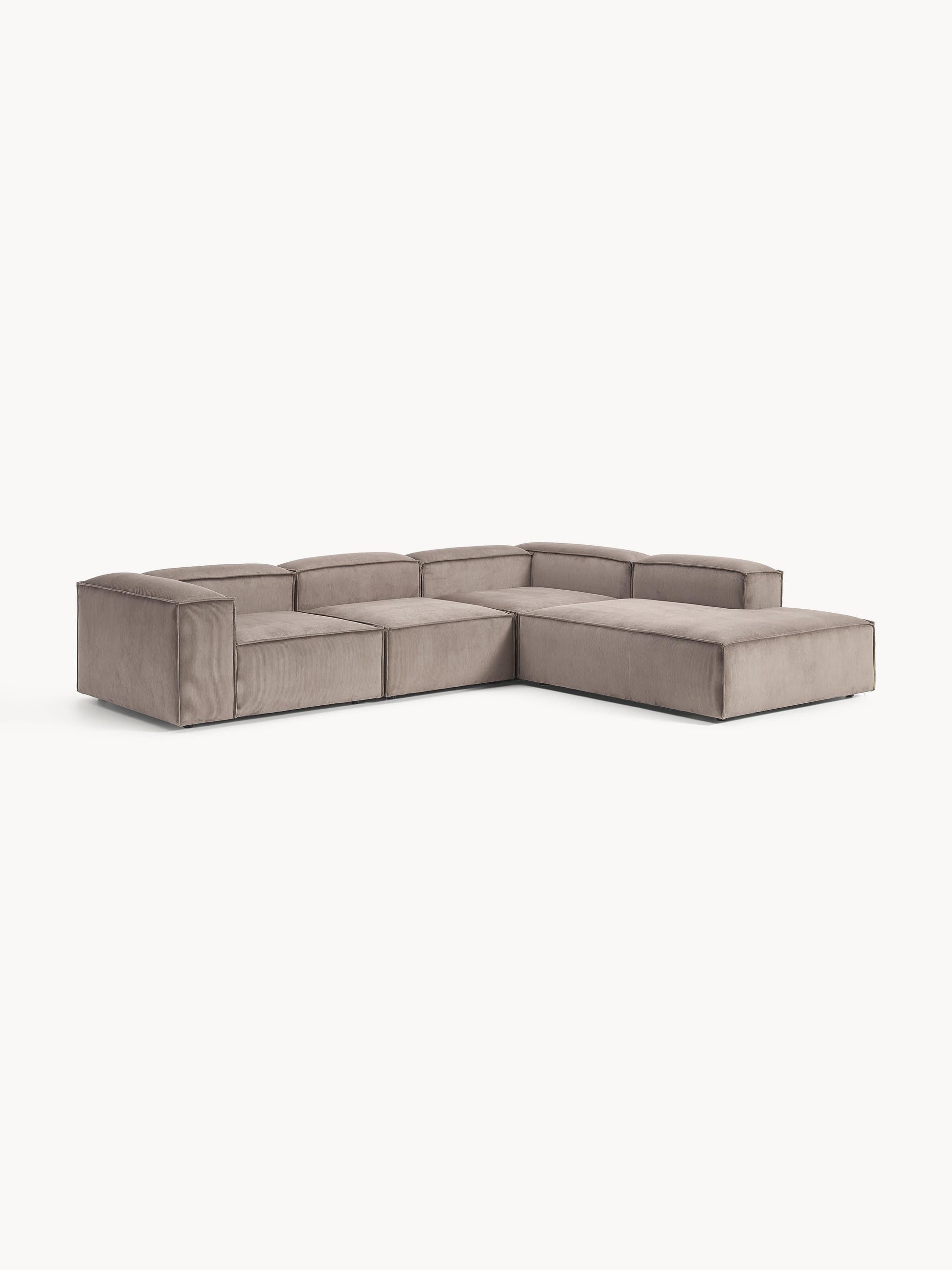 Lenvarro Modular XL Corner Sofa (4-Seater) in Corduroy