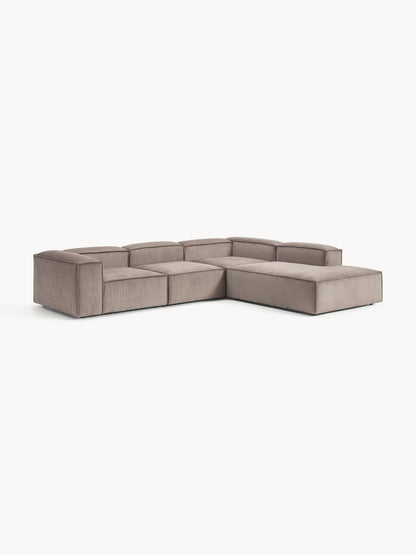 Lenvarro Modular XL Corner Sofa (4-Seater) in Corduroy