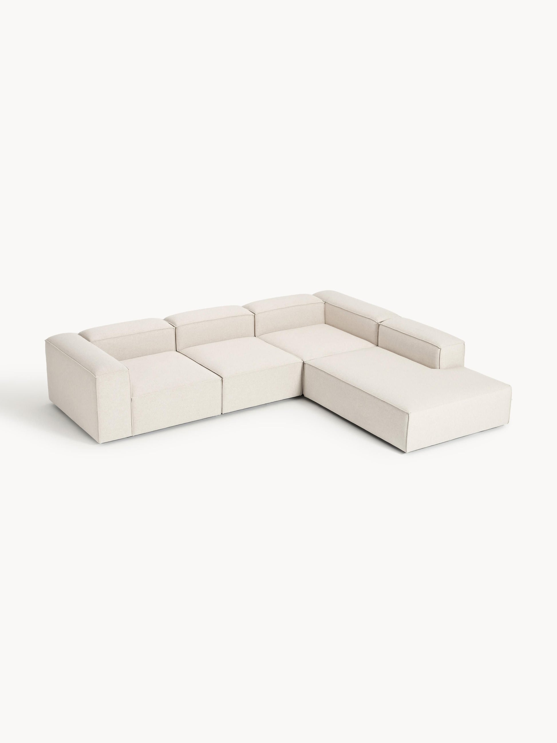 Lenvarro Modular XL Corner Sofa (4-Seater) in Linen Blend