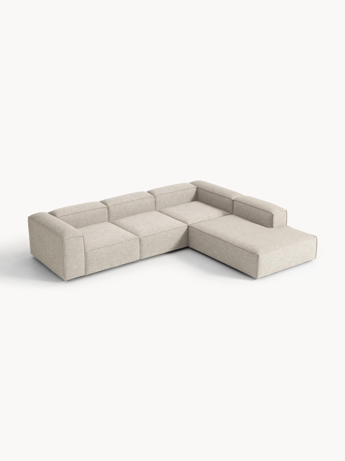 Lenvarro Modular XL Corner Sofa (4-Seater) in Linen Blend