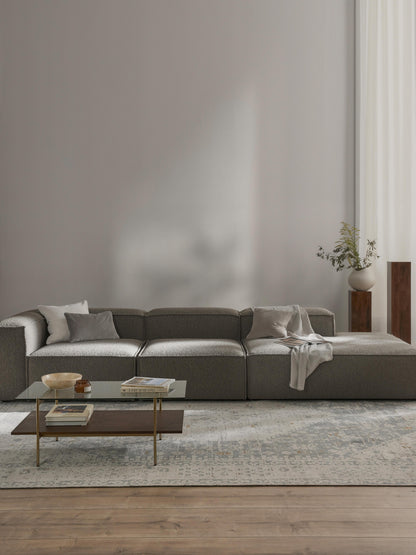 Lenvarro Modular XL Ottoman in Bouclé