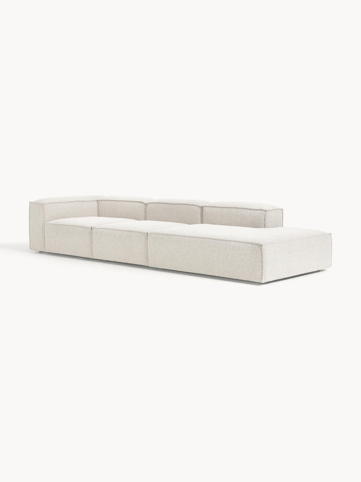 Lenvarro Modular XL Ottoman in Bouclé