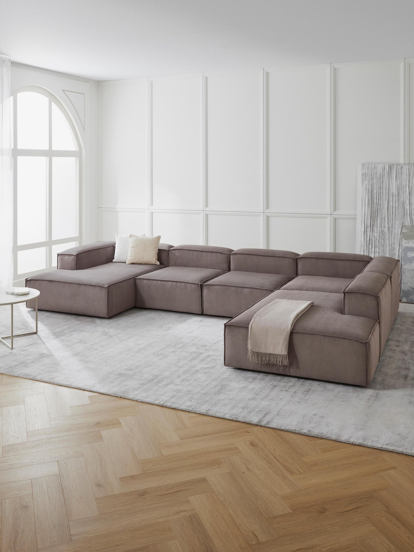 Lenvarro Modular XL Sofa in Corduroy