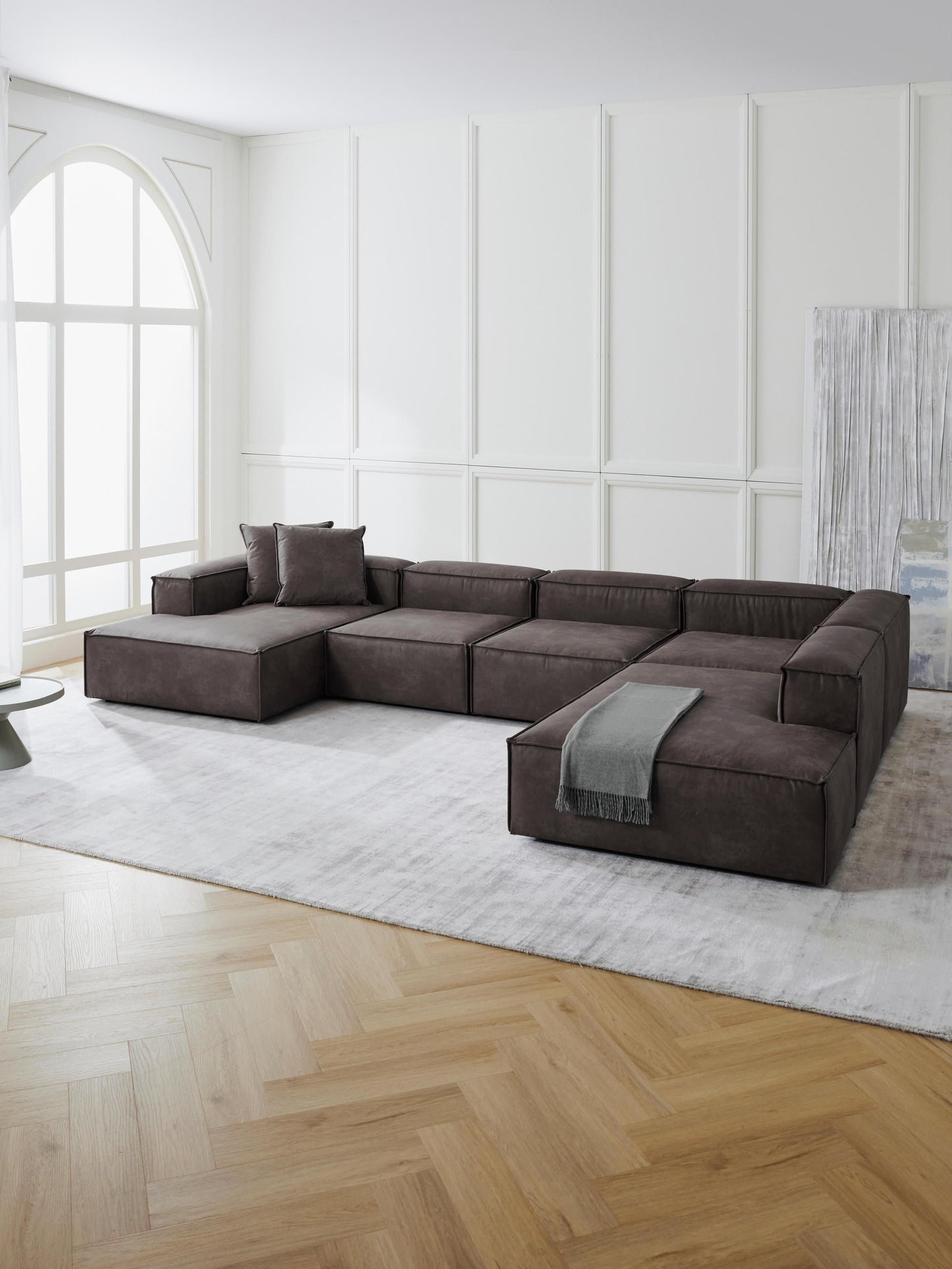 Lenvarro Modular XL Sofa in Leather