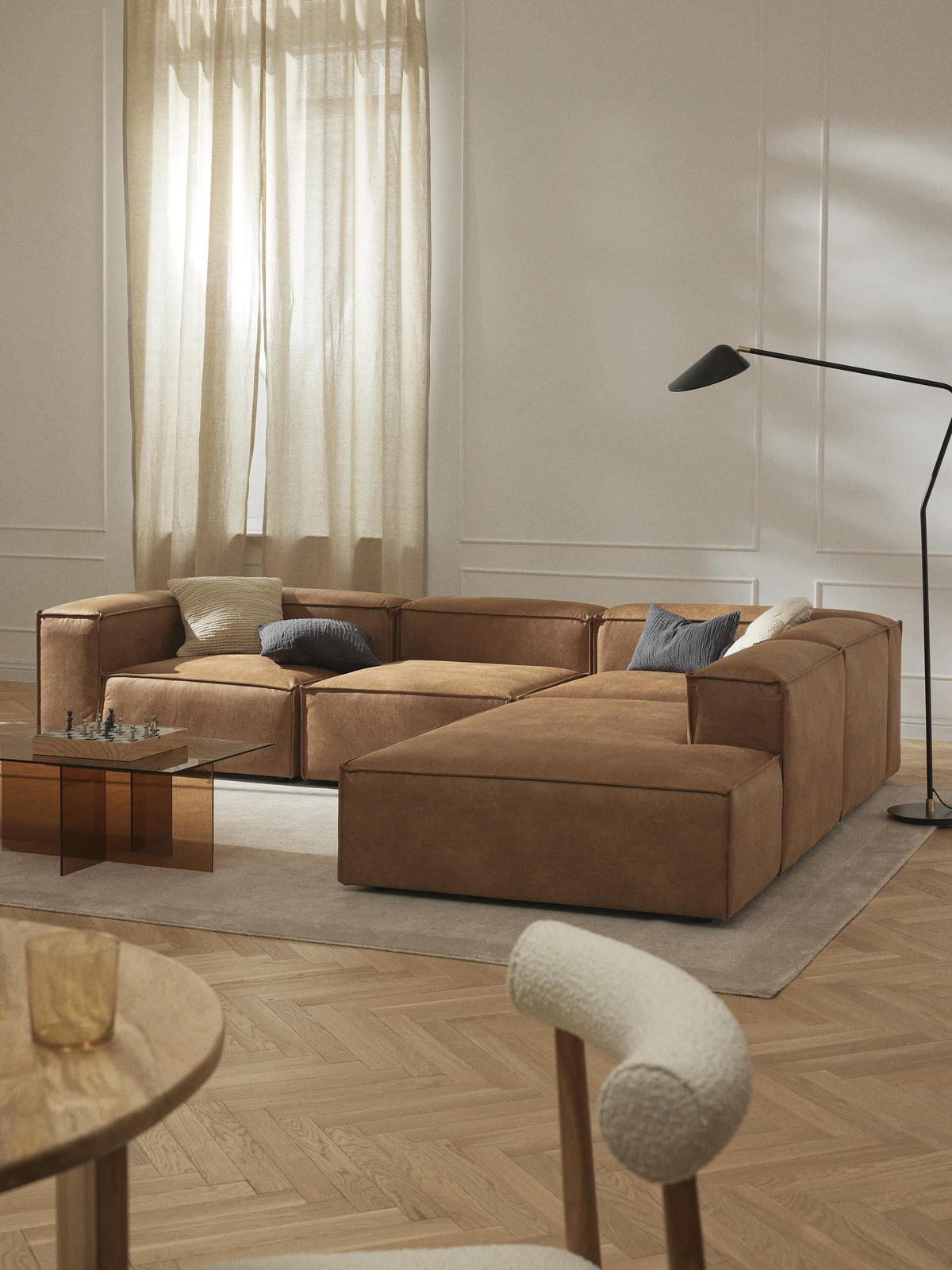 Lenvarro Ottoman Module in Leather