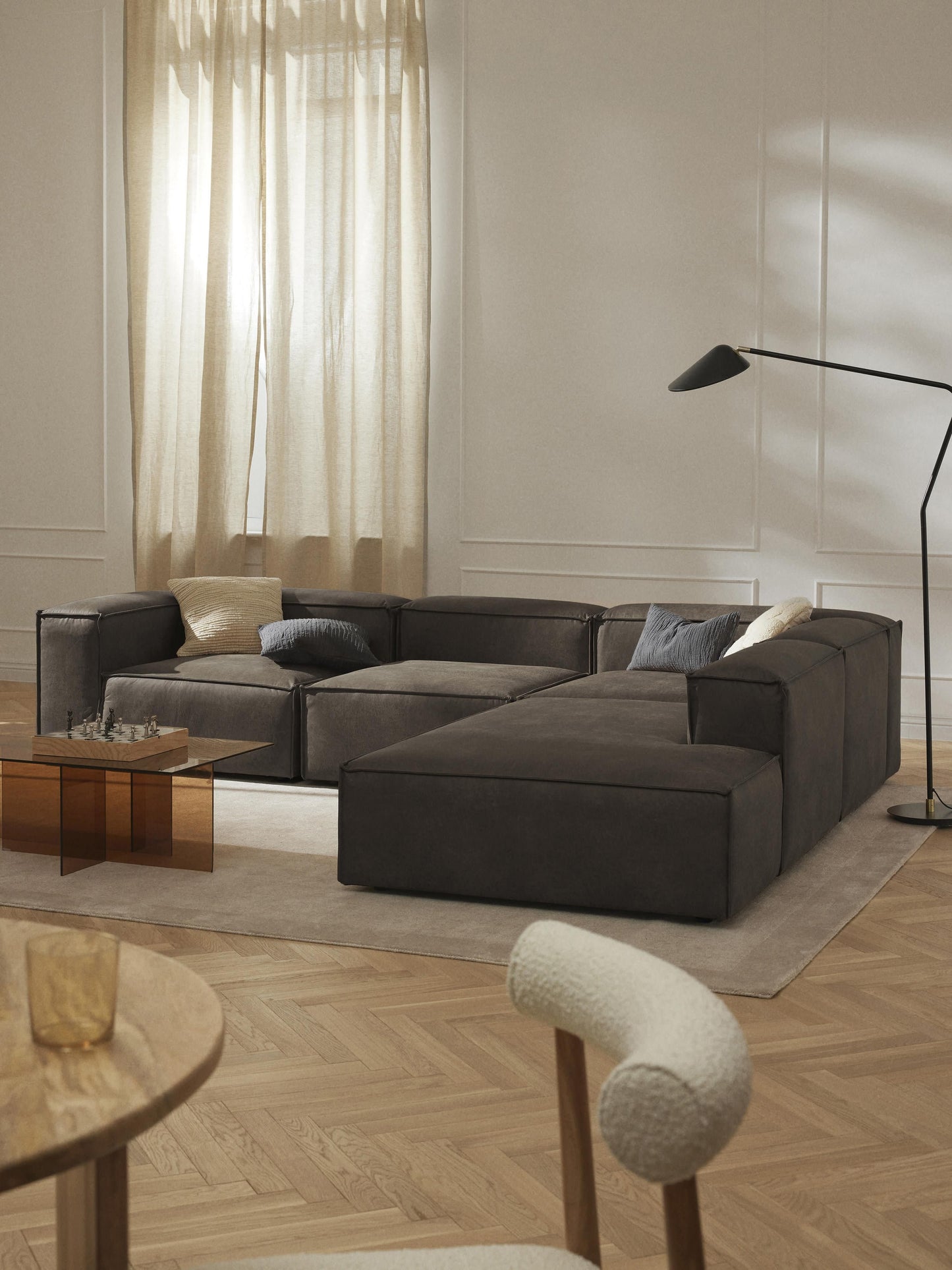 Lenvarro Ottoman Module in Leather