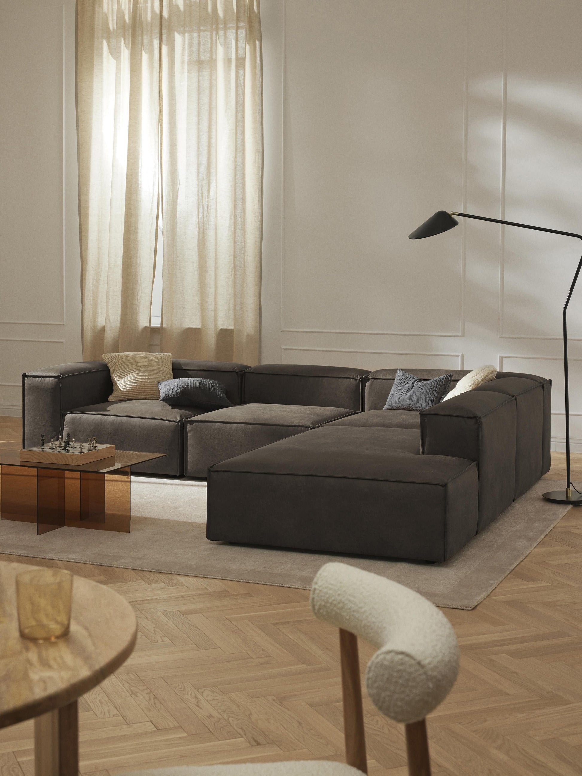 Lenvarro Ottoman Module in Leather