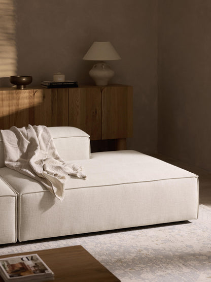 Lenvarro Ottoman Module in Linen Blend