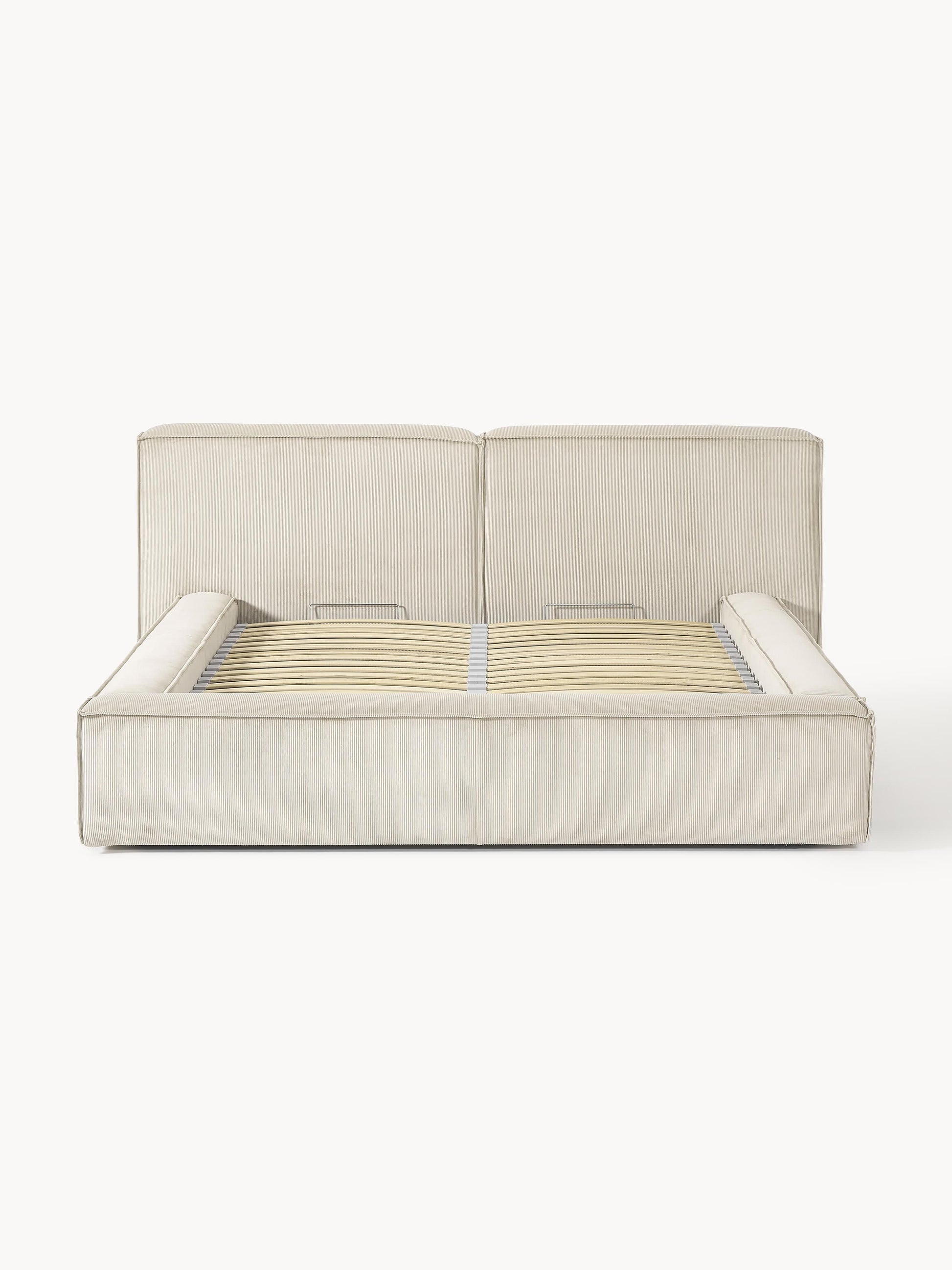 Lenvarro Upholstered Storage Bed in Corduroy