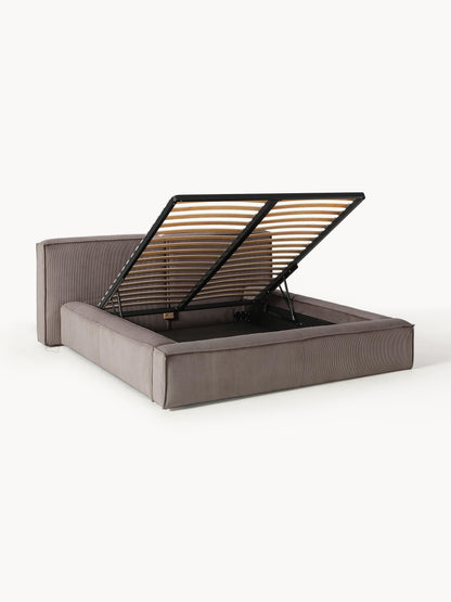 Lenvarro Upholstered Storage Bed in Corduroy