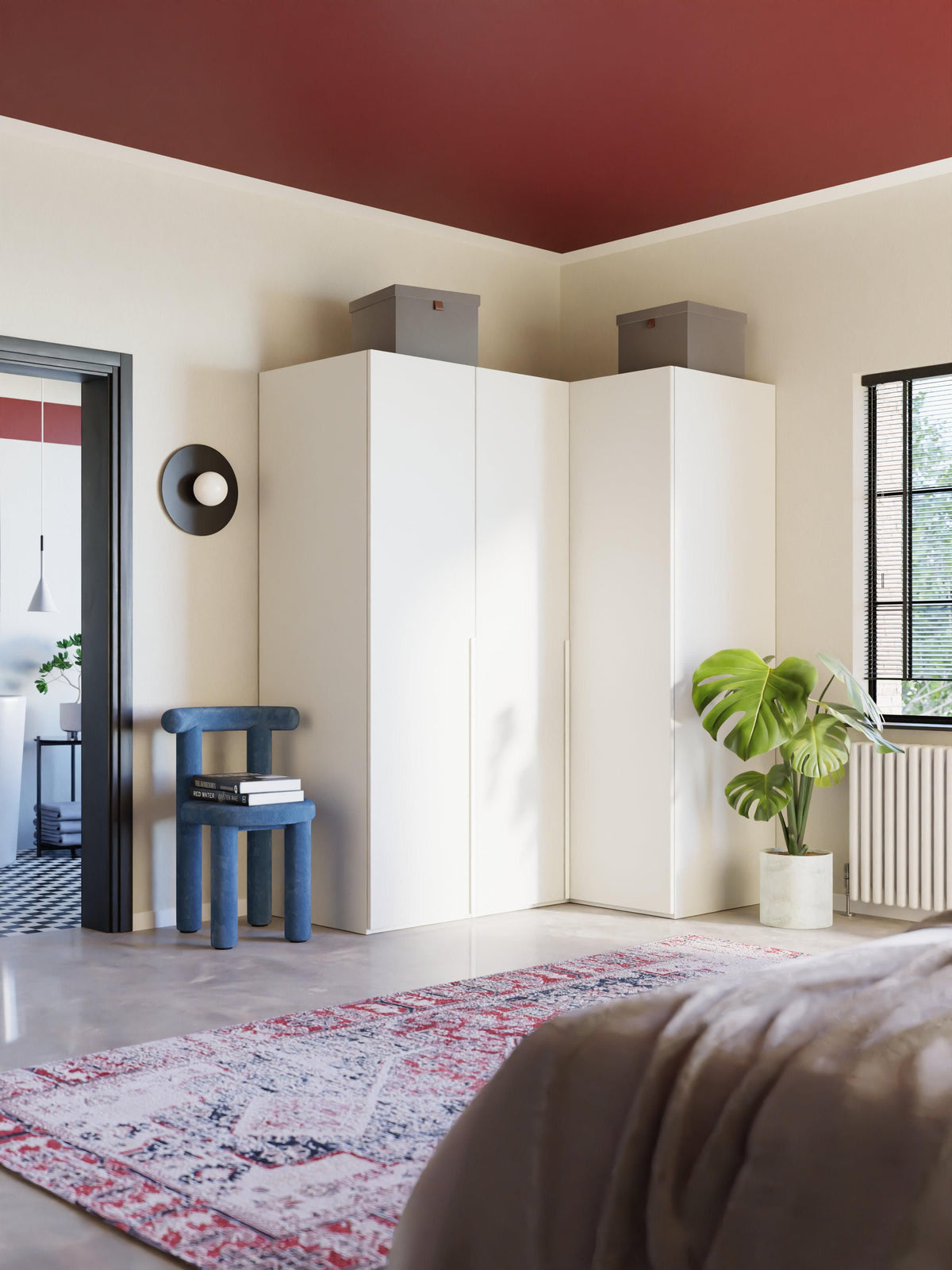 Leobrino Modular Corner Wardrobe, 165 cm Wide, in Various Sizes