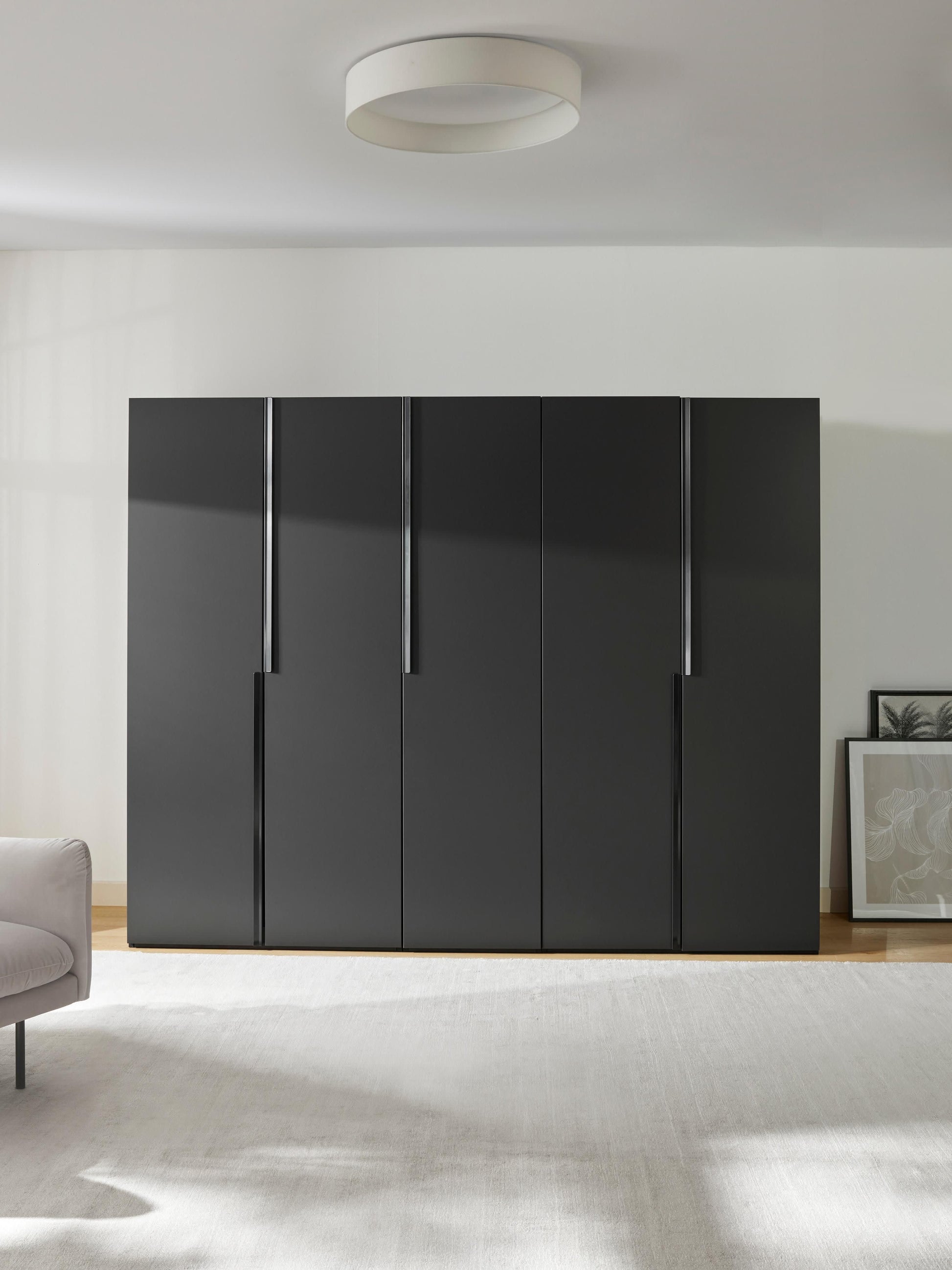 Leobrino Modular Hinged-Door Wardrobe, 250 cm Wide, in Various Sizes