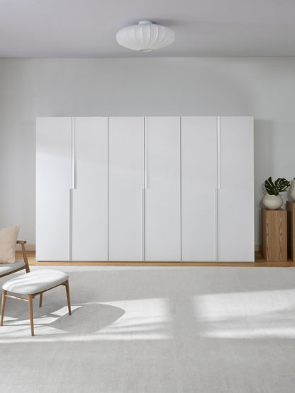 Leobrino Modular Hinged-Door Wardrobe, 300 cm Wide, in Various Sizes