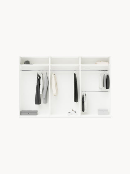 Leobrino Modular Hinged-Door Wardrobe, 300 cm Wide, in Various Sizes