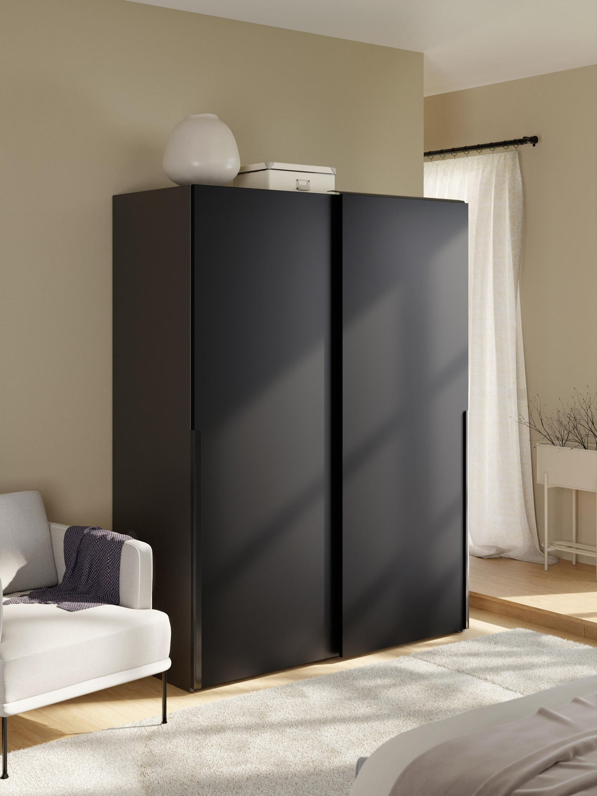 Leobrino Modular Sliding-Door Wardrobe, 150 cm Wide, in Various Sizes