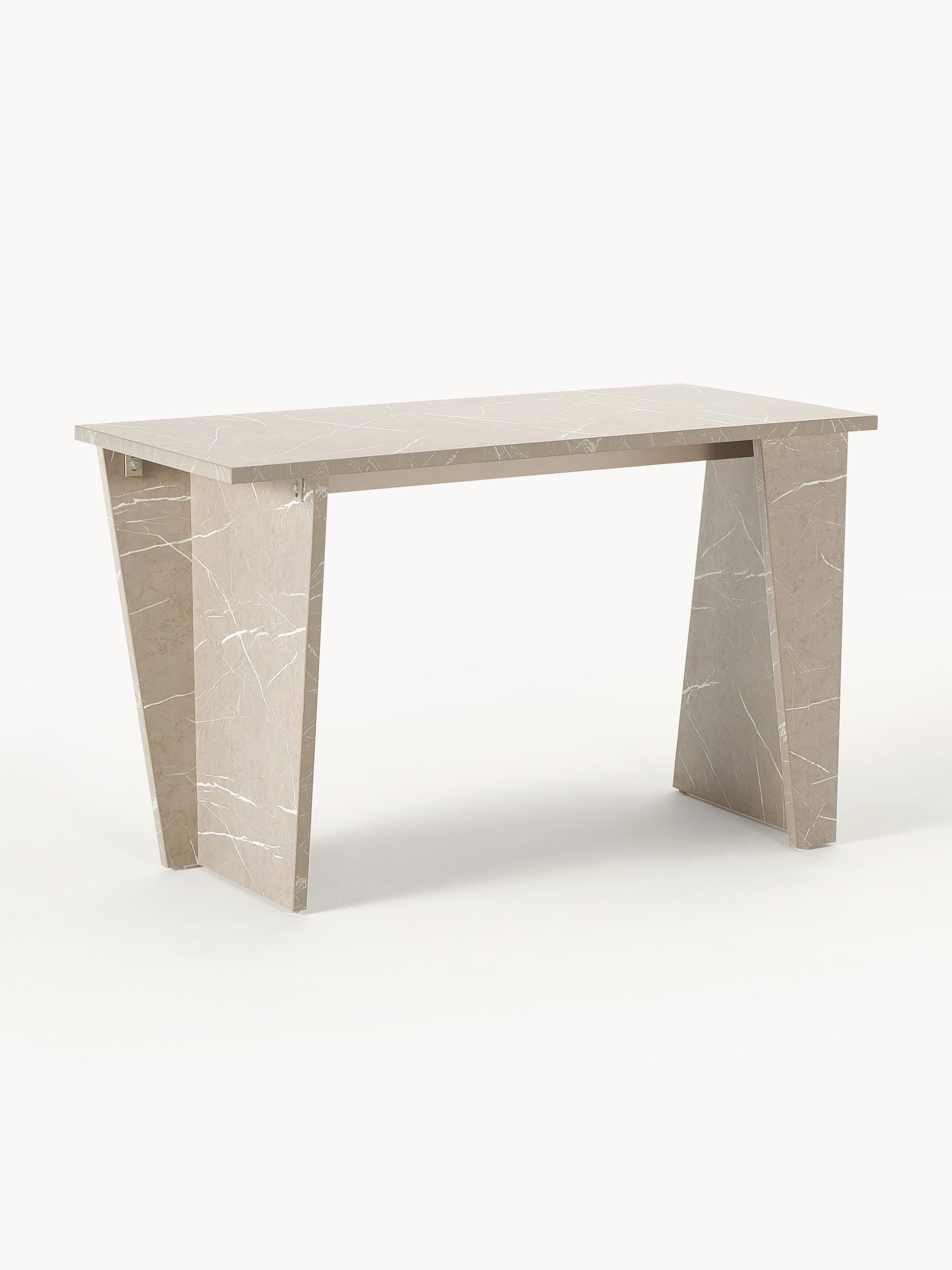 Liamberto Desk, Travertine Look