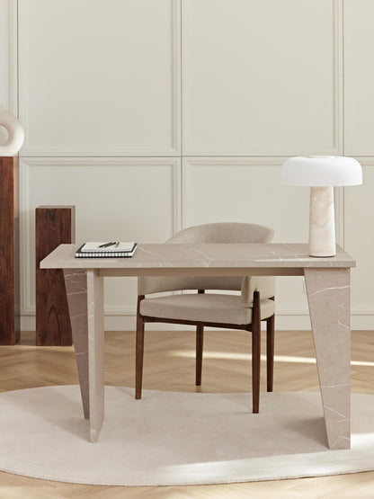 Liamberto Desk, Travertine Look