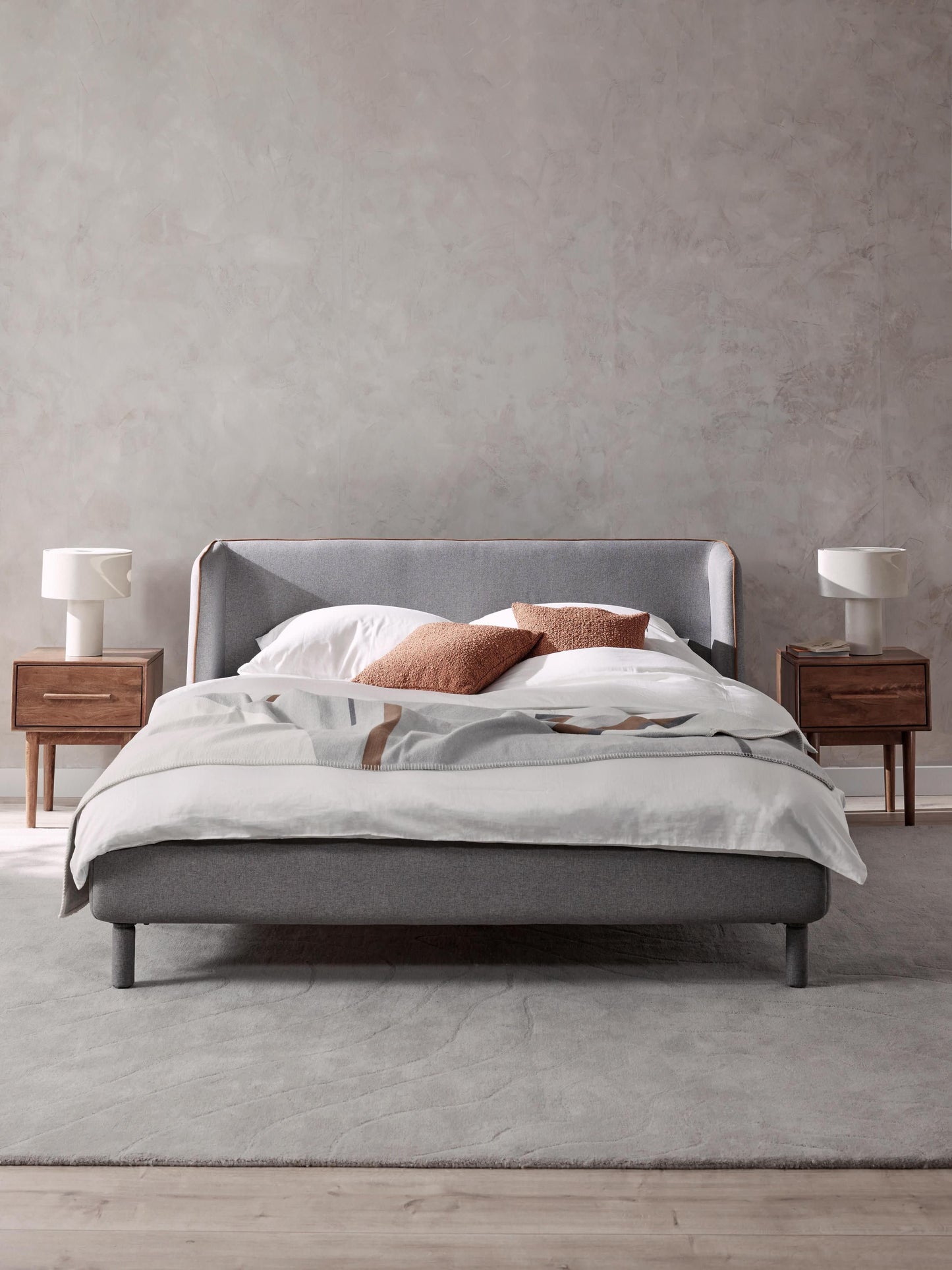 Lumandra Upholstered Bed with Headboard