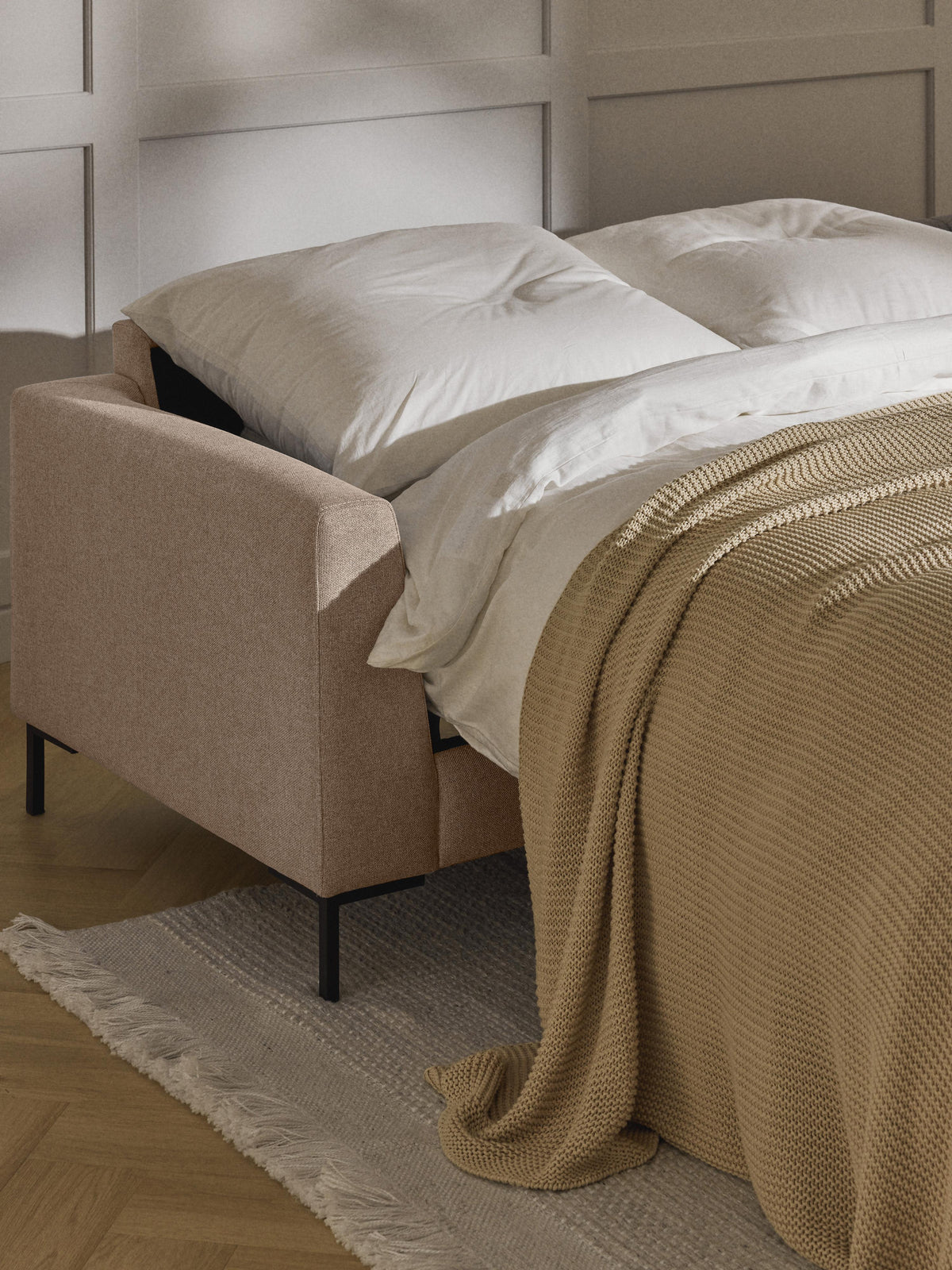Lunbardo Sofa Bed with Mattress, 3-Seater