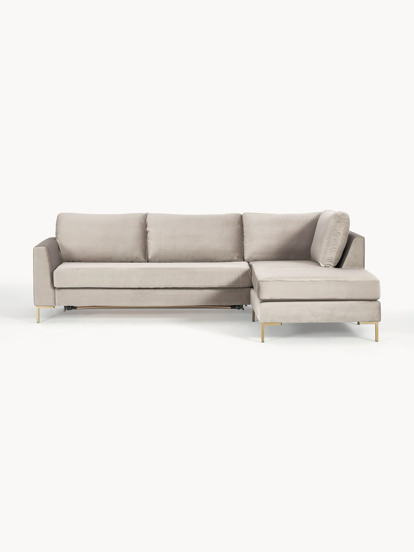 Lunbardo Velvet Sofa Bed with Mattress, 3-Seater