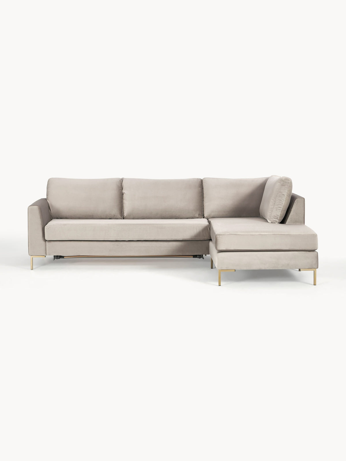 Lunbardo Velvet Sofa Bed with Mattress, 3-Seater