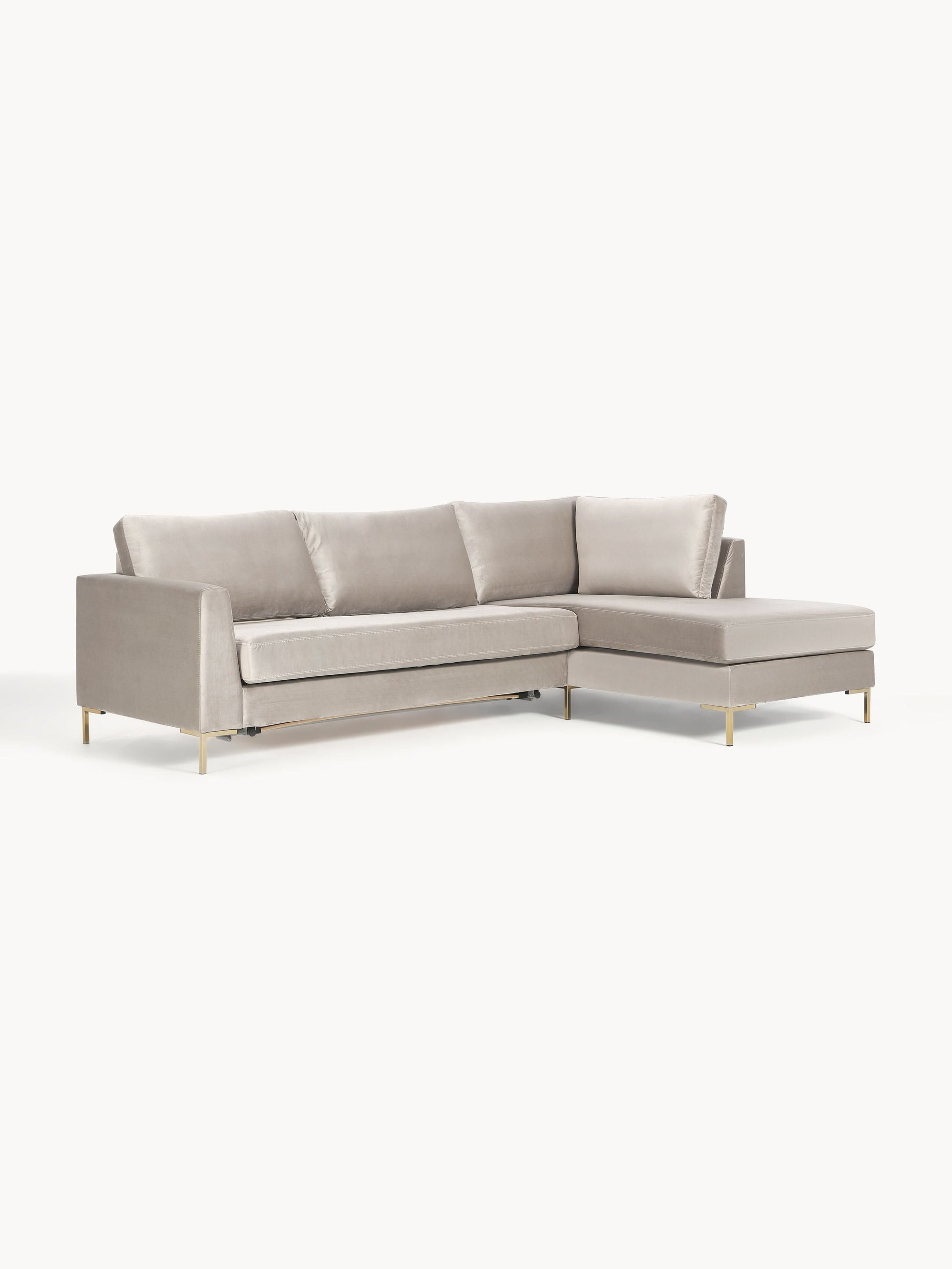 Lunbardo Velvet Sofa Bed with Mattress, 3-Seater