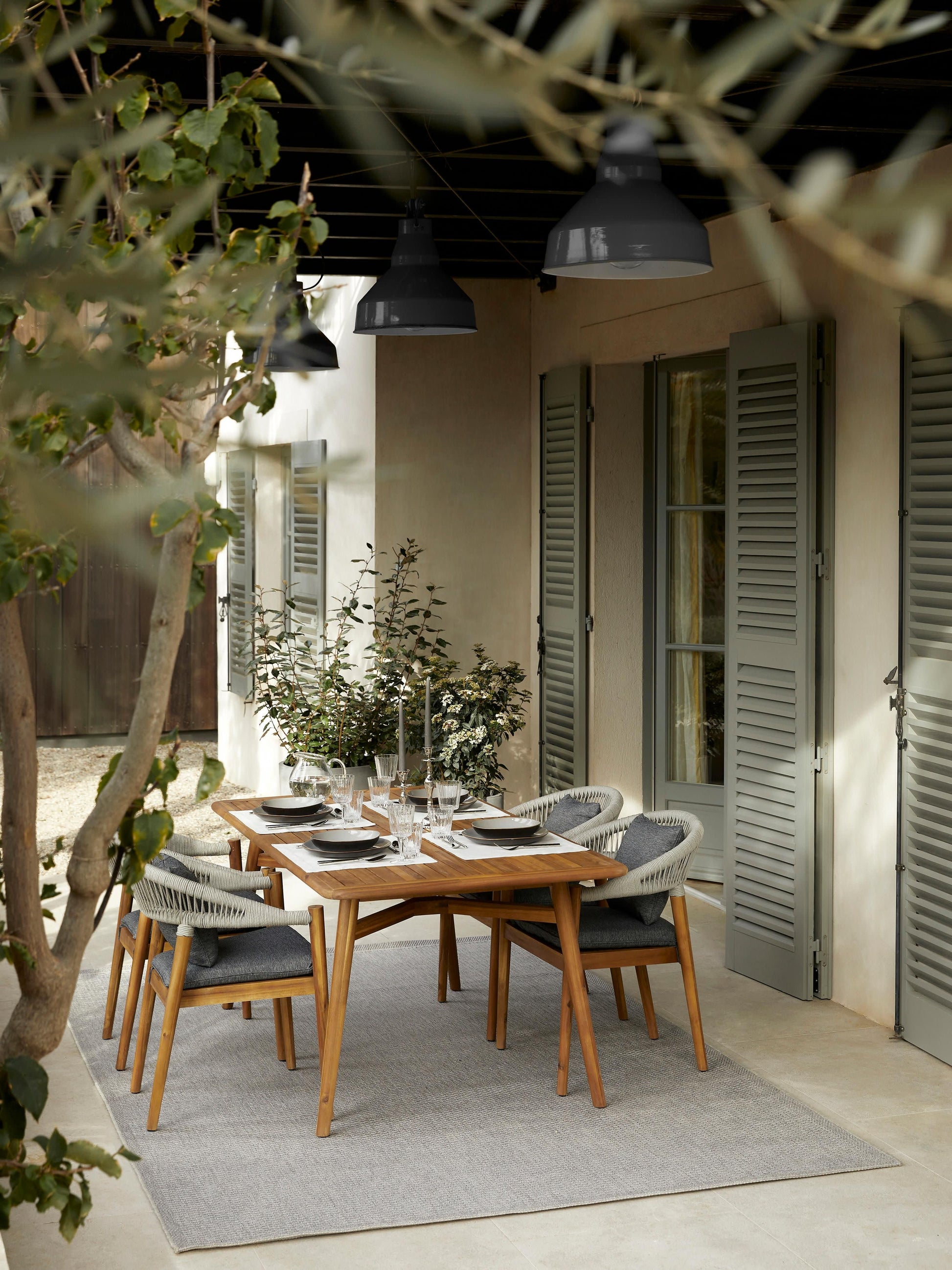Marcovese Acacia Wood Garden Table, 180 x 90 cm
