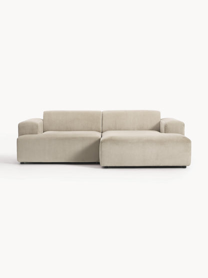 Melzara Corner Sofa in Corduroy (3-Seater)