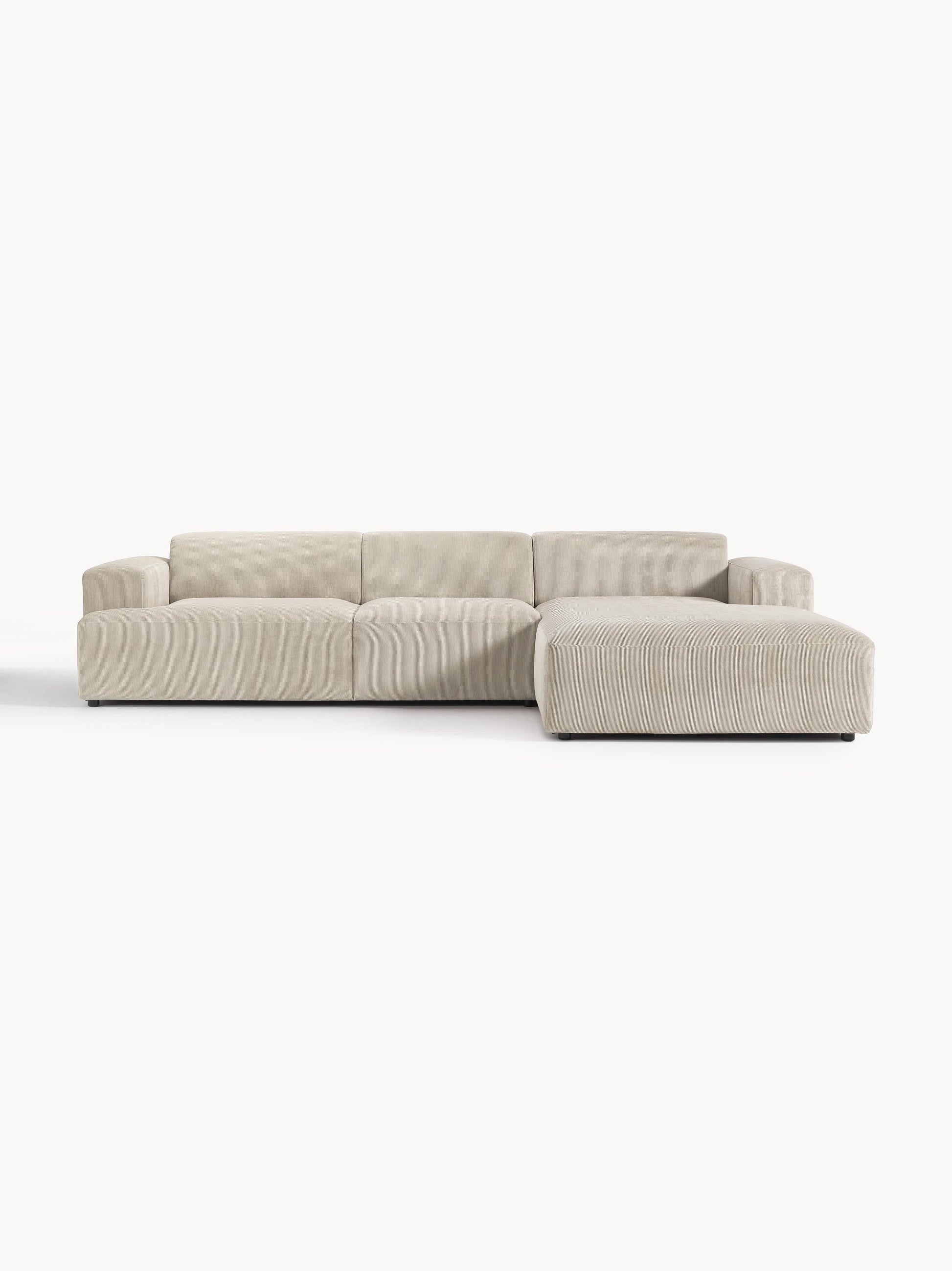 Melzara Corner Sofa in Corduroy (4-Seater)